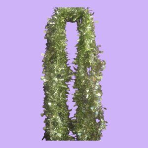 4 Tinsel foil metallic Christmas Holidays festive party seasonal garland yellow